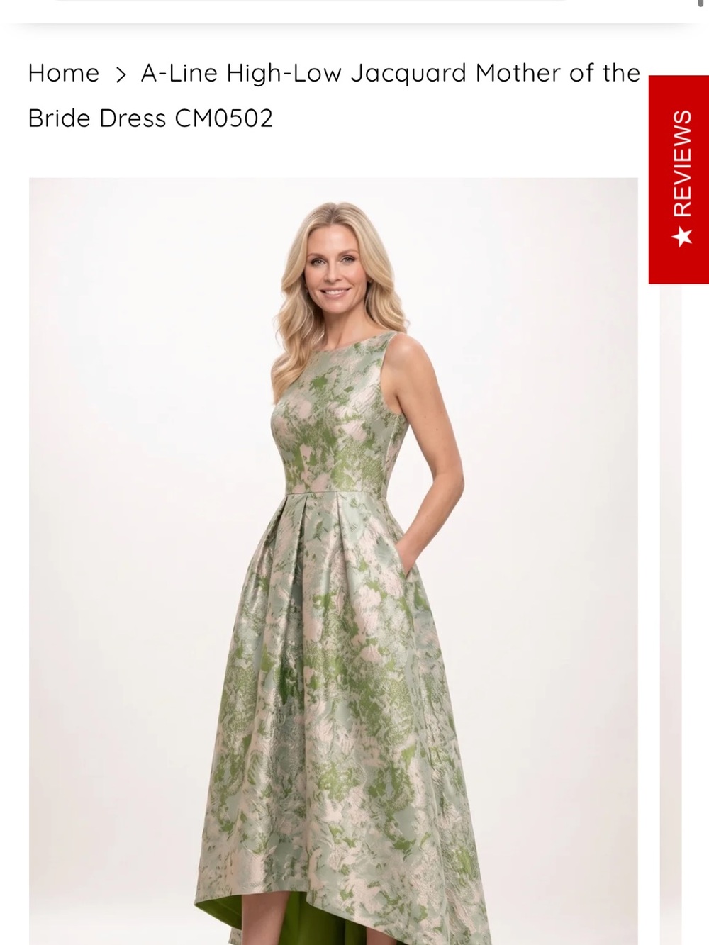 NEW A-Line High-Low Jacquard Party Dress CM0502
Was USD $189.00